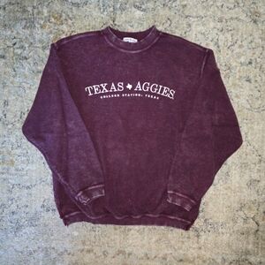 Collegiate Outfitters Texas Aggies Maroon Sweater 100% Cotton